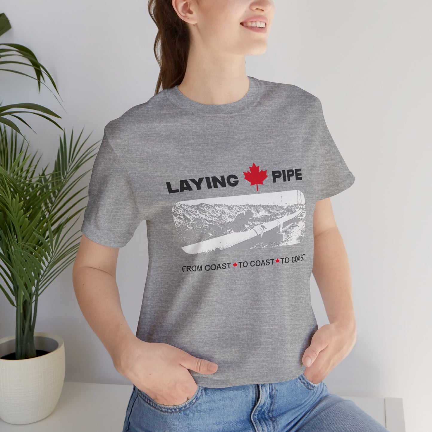 Laying Pipe - Unisex Jersey Short Sleeve Tee - Don't Poke The Beaver Incorporated